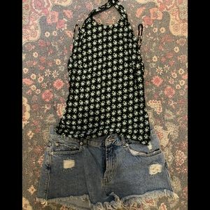 Vintage floral halter top